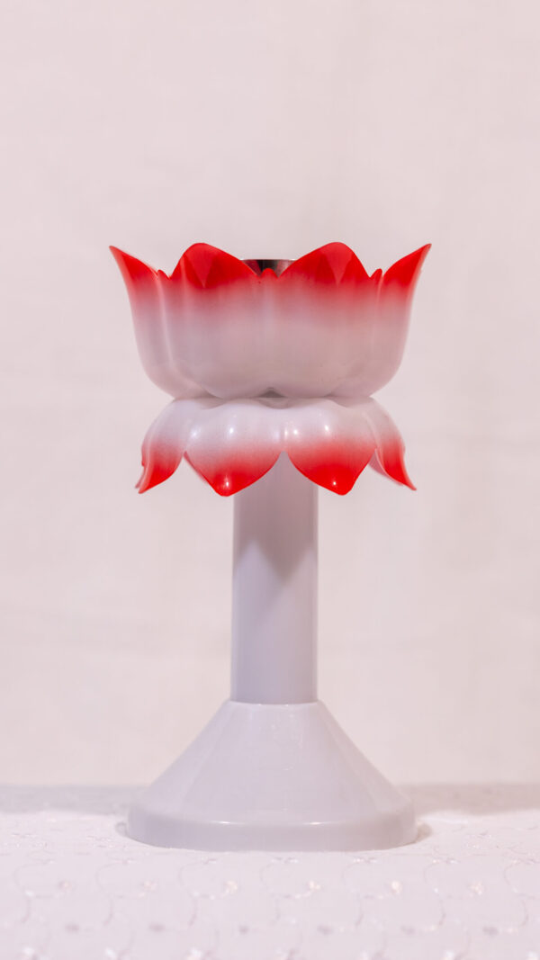 LOTUS CANDLE STAND DOUBLE COLOUR BIG - Image 6