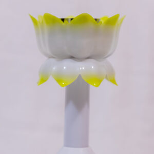 LOTUS CANDLE STAND DOUBLE COLOUR BIG