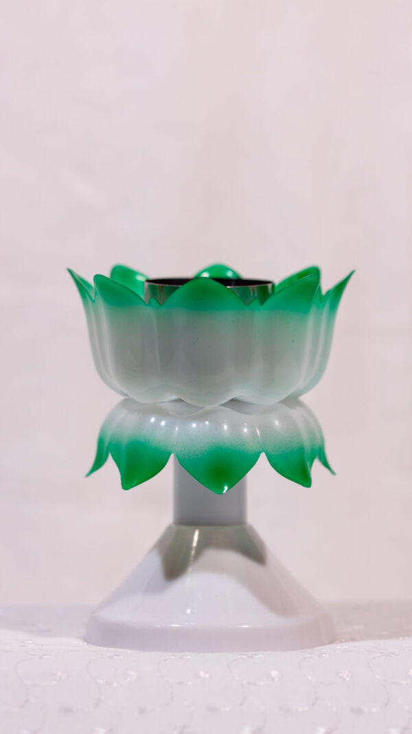 LOTUS CANDLE STAND DOUBLE COLOR  MEDIUM - Image 6